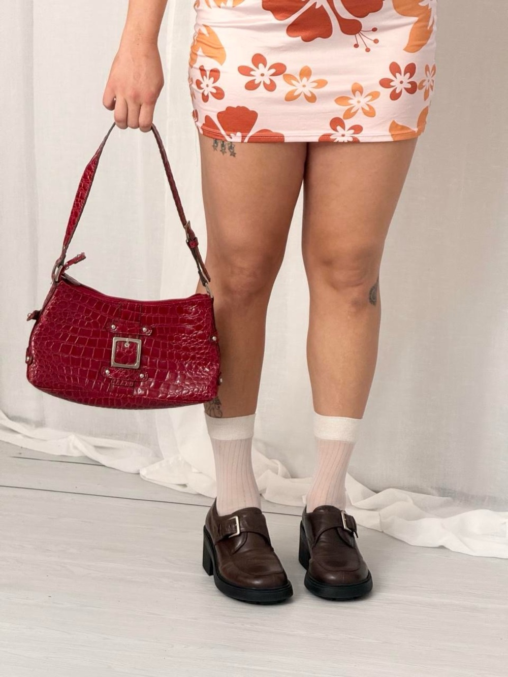 ✧ cherry red croc shoulder bag ✧